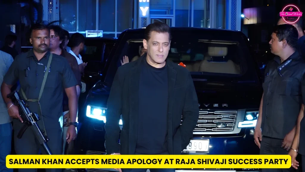 Salman Khan Accepts Media Apology at Raja Shivaji Success Party